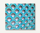 Azul Ceramic Sun Breakers / Jali - Half Hexagon