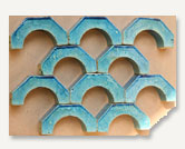 Azul Ceramic Sun Breakers / Jali - Half Hexagon